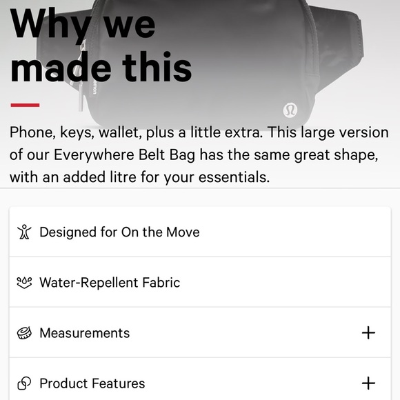 NEW ❤️ Lululemon Large Everywhere Belt Bag - Black (2L) - Picture 7 of 13